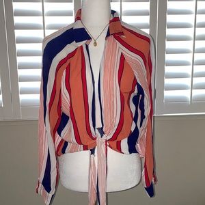 Fashion Nova M Stripped Tie shirt